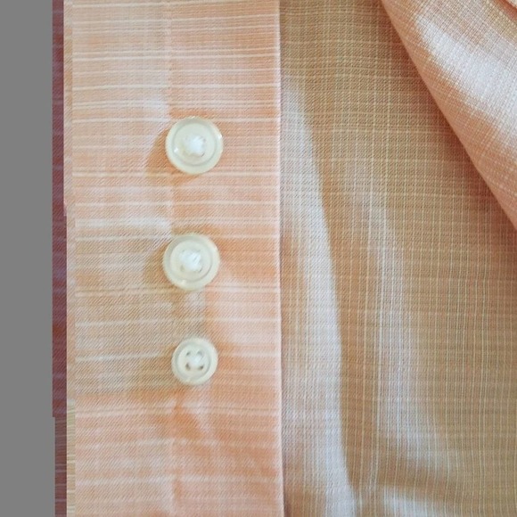 Villini Short Sleeve Button Down Shirt Peach Extra Large - Picture 2 of 5